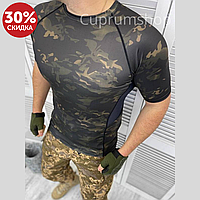 Мужская тактическая компрессионная потоотводящая футболка athletic ВСУ, Футболка в стиле military р 52,56