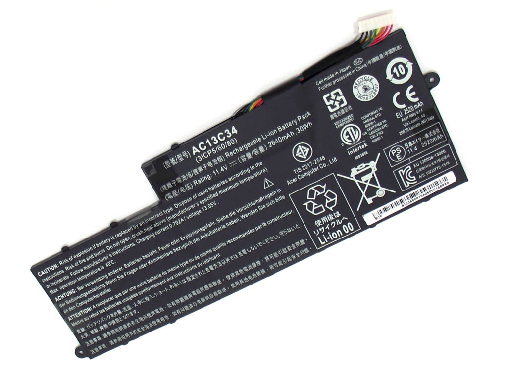 Батарея AC13C34 для ACER Aspire V5-122P, V5-132, V5-132P (KT.00303.010) (11.4V 2200mAh)
