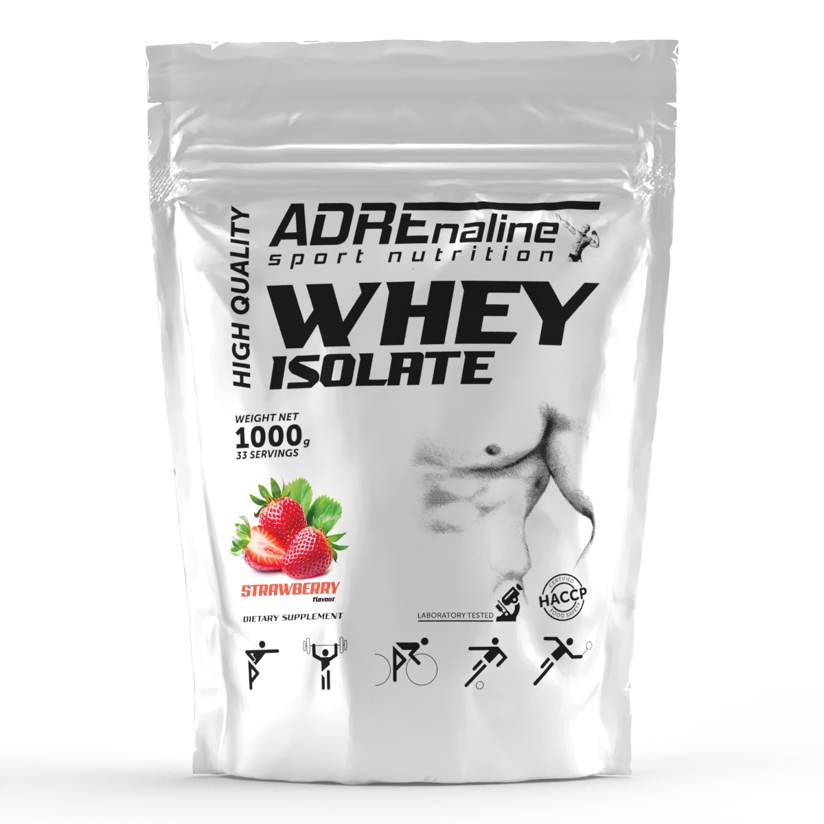 Ізолят Adrenaline Sport Nutrition Isolate 1000 g Полуниця