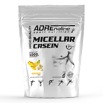 Протеїн мицелярний Adrenaline Sport Nutrition Micellar Casein 1000 g Банан