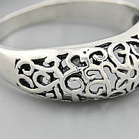 Кольцо серебряное женское Май П1547расп немного залит узор размер 19.5