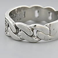 Кольцо серебряное женское Люксовое П1498расп залит узор вставка белые фианиты размер 16.5