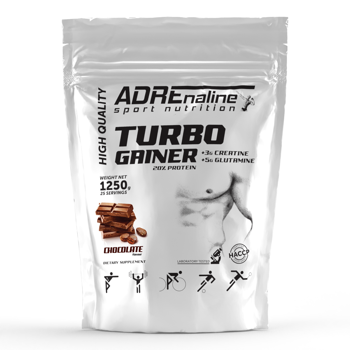 Гейнер Adrenaline Sport Nutrition TURBO GAINER 1250 грам Шоколад