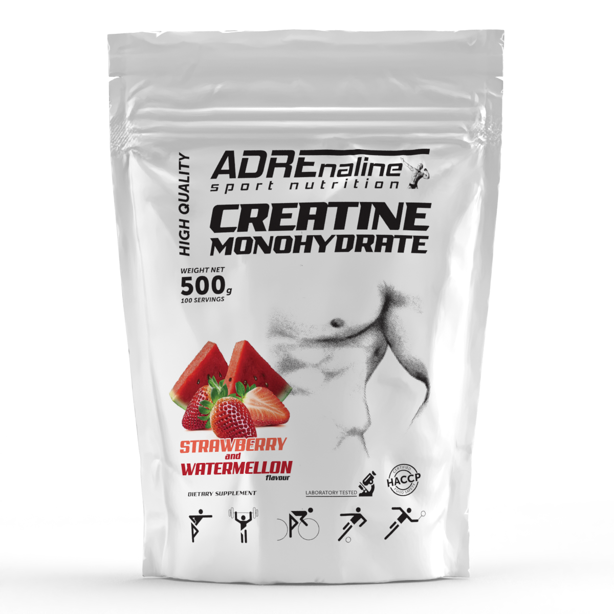Креатин Adrenaline Sport Nutrition Creatine Monohydrate 500 г Кавун полуниця