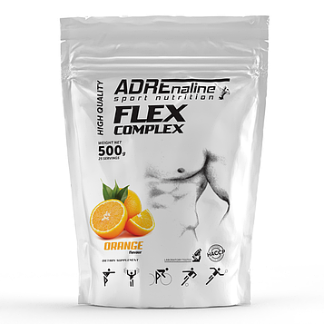 Для суглобів та зв'язок Adrenaline Sport Nutrition Flex complex 500 грам Апельсин