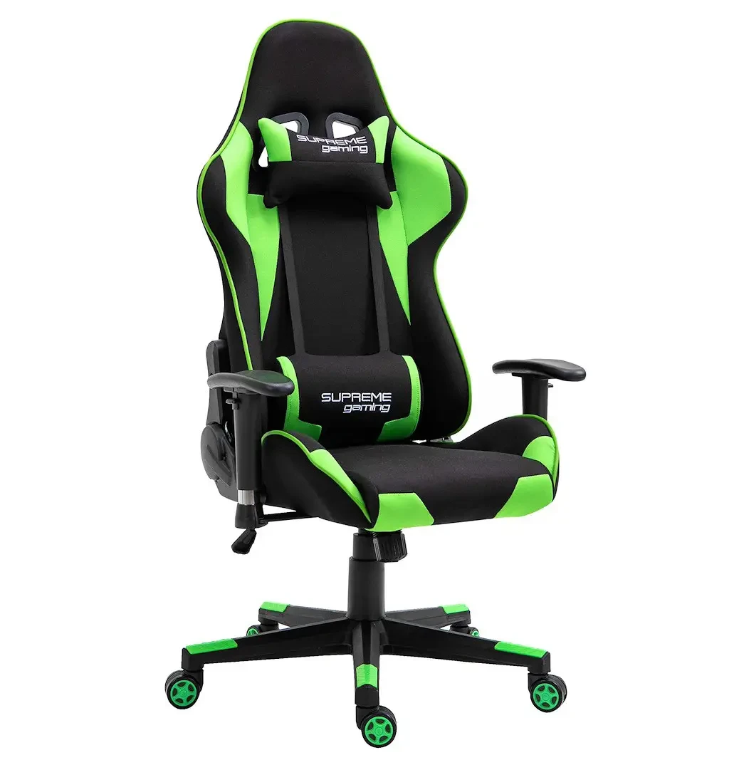 Крісло геймерське Supreme Gaming чорно-зелене ігрове, фото 1