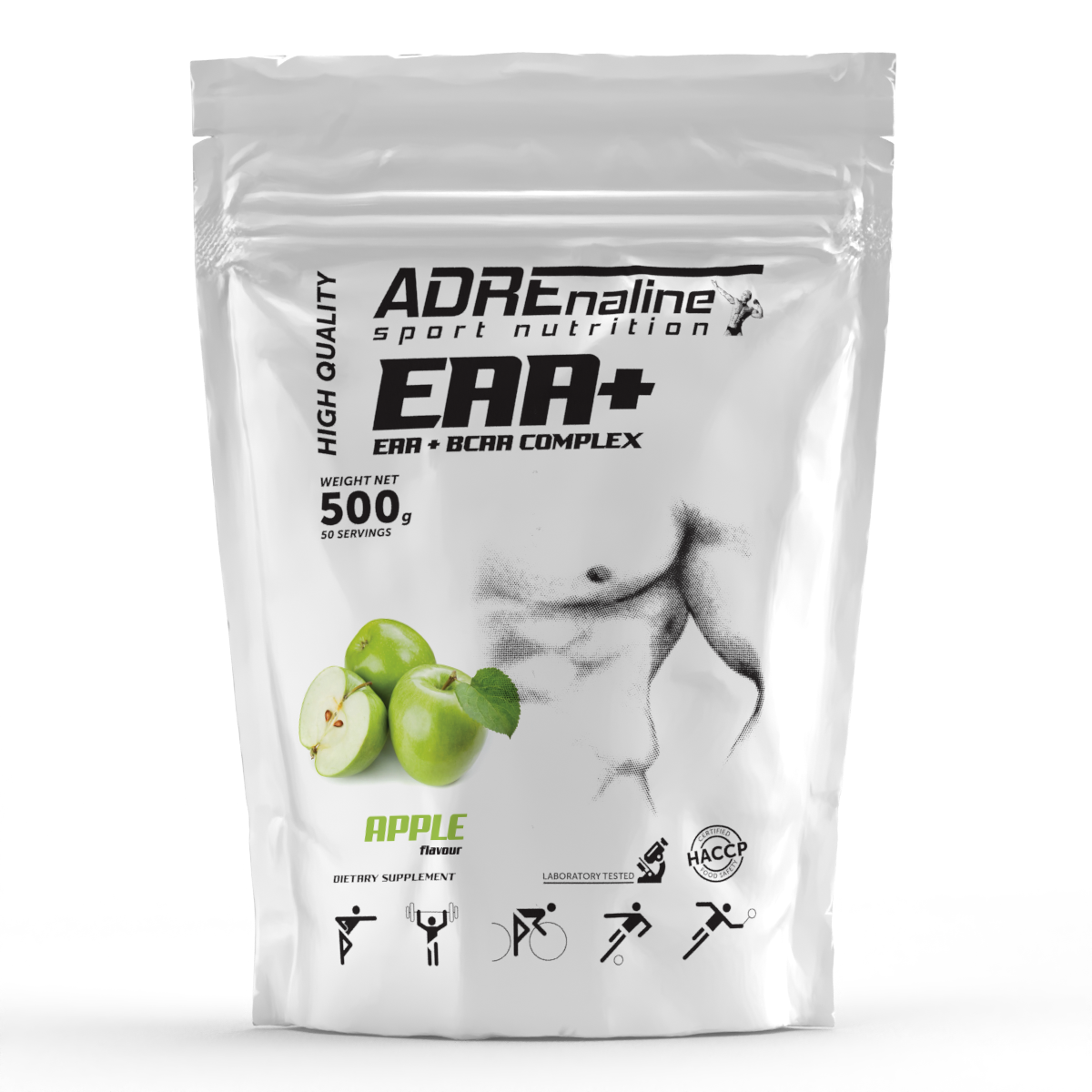 Комплексні амінокислоти Adrenaline Sport Nutrition EAA + BCAA Complex 500 г Зелене яблуко