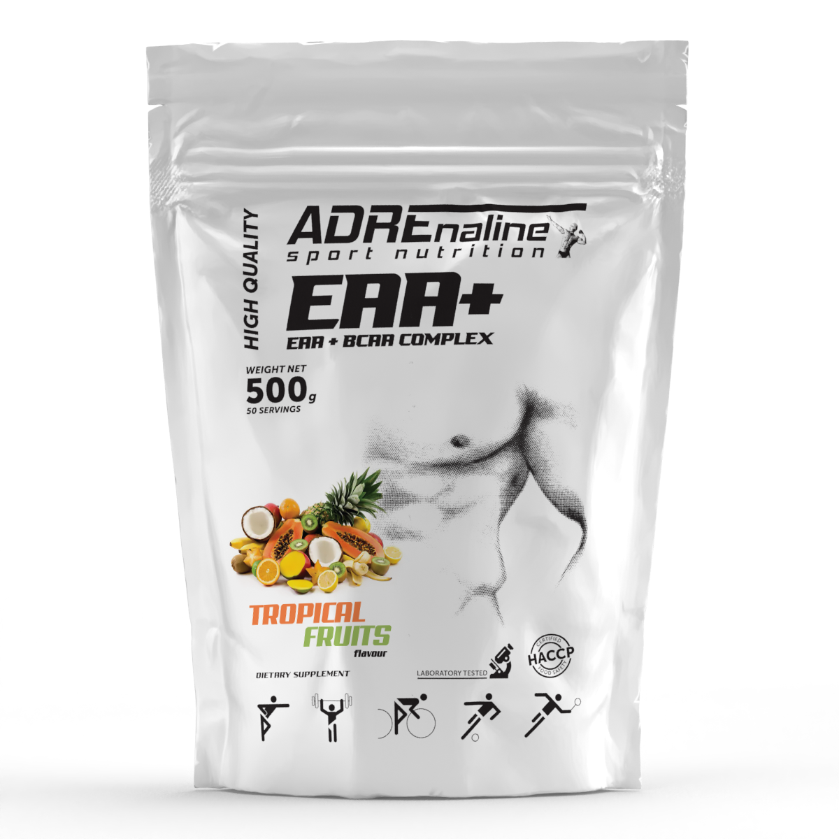 Комплексні амінокислоти Adrenaline Sport Nutrition EAA + BCAA Complex 500 г Тропічні фрукти