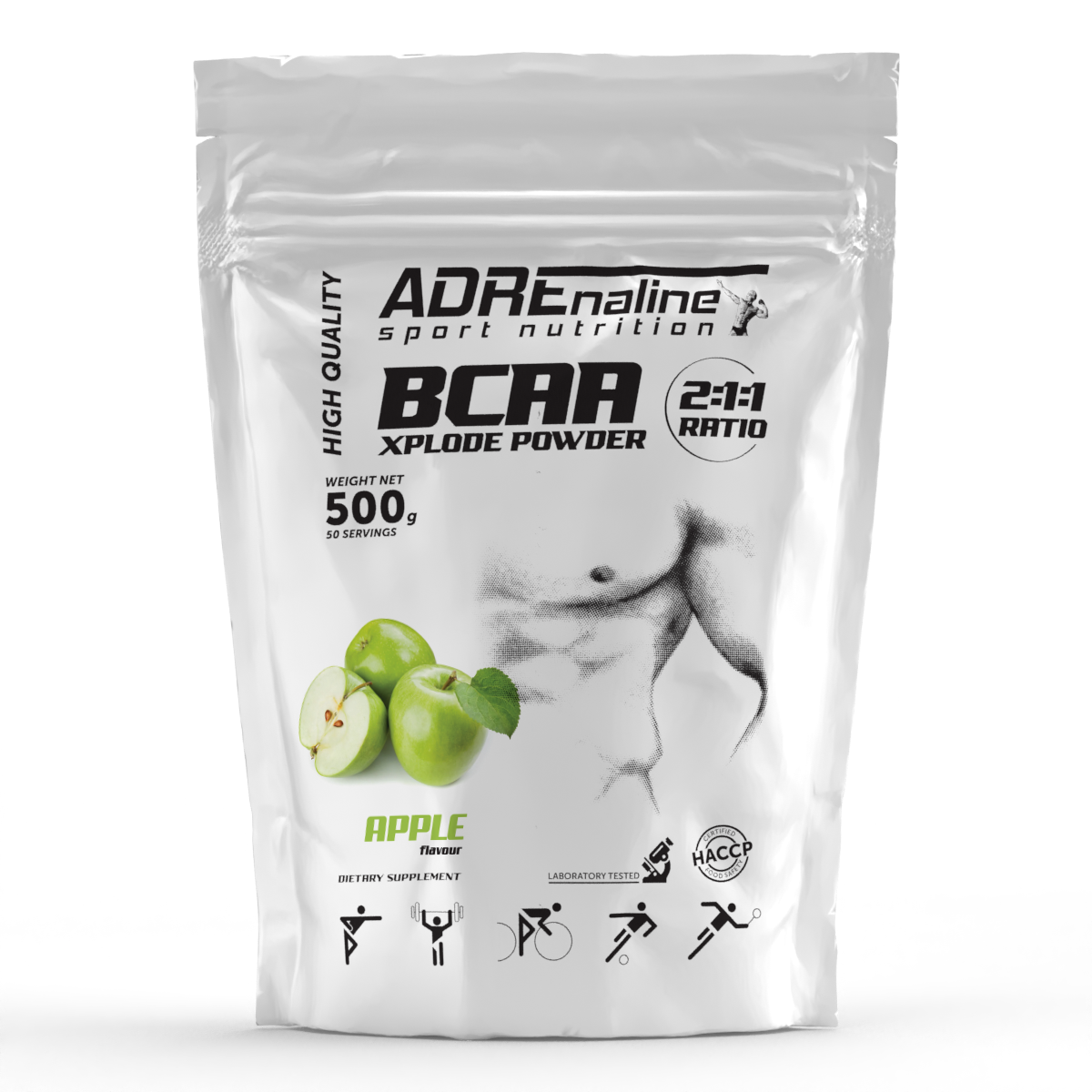 Амінокислоти Adrenaline Sport Nutrition BCAA Xplode 500 грам Зелене яблуко