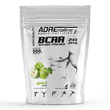 Амінокислоти Adrenaline Sport Nutrition BCAA Xplode 500 грам Зелене яблуко