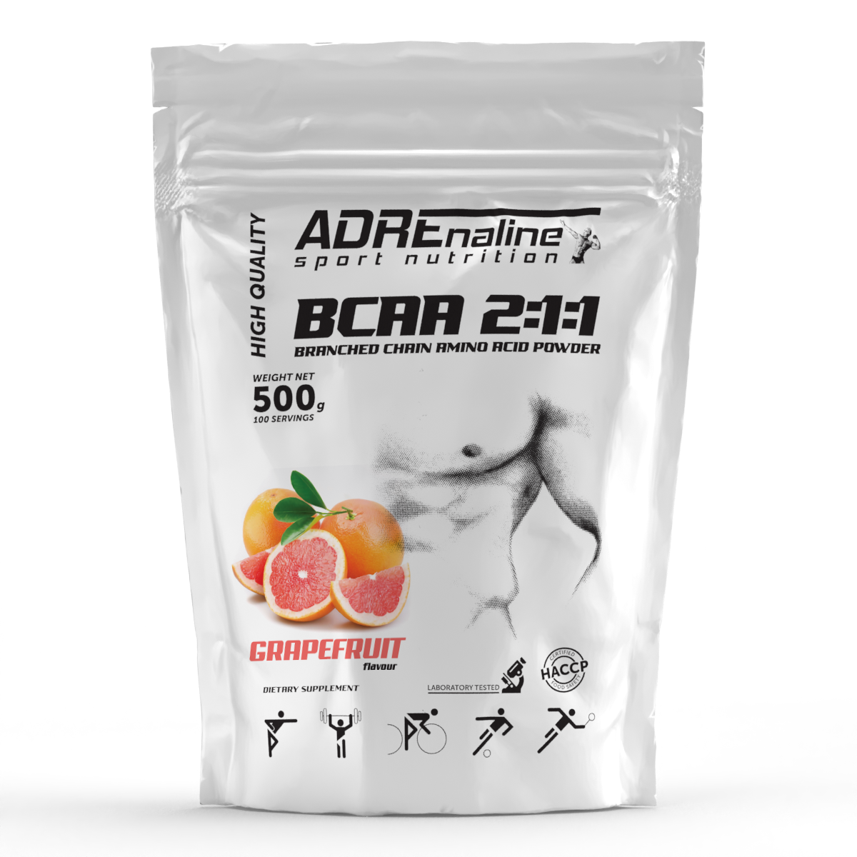 Амінокислоти Adrenaline Sport Nutrition BCAA 2:1:1 500 грам Грейпфрут