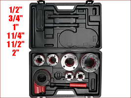 Набір клупів для нарізки різьби на трубах  Ø= 1/2", 3/4", 1", 1 1/4", 1 1/2" , 2" YATO YT-29003