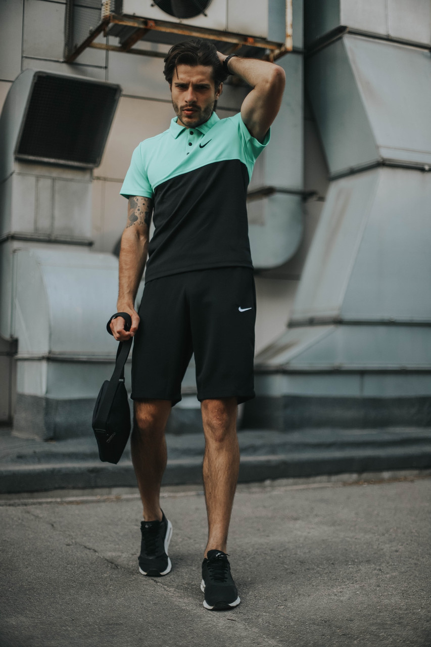 Чоловічий літній Комплект футболка поло та шорти Nike