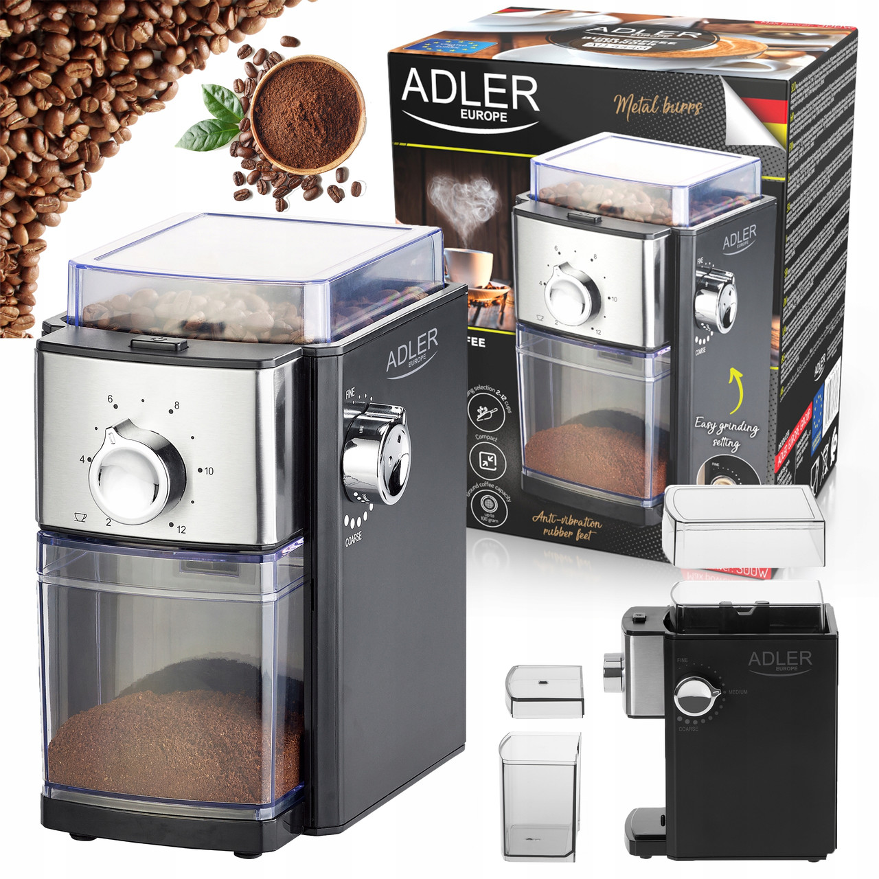 Кавомолка електрична Adler AD 4448