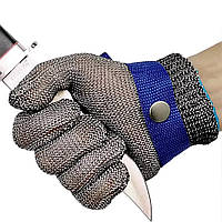 Перчатка кольчужная от порезов из нержавеющей стали Chainmail glove размер L