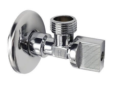 Кран кутовий для підключення сантехнічних приладів 1/2" х 3/4" RS-k,Італія, фото 1