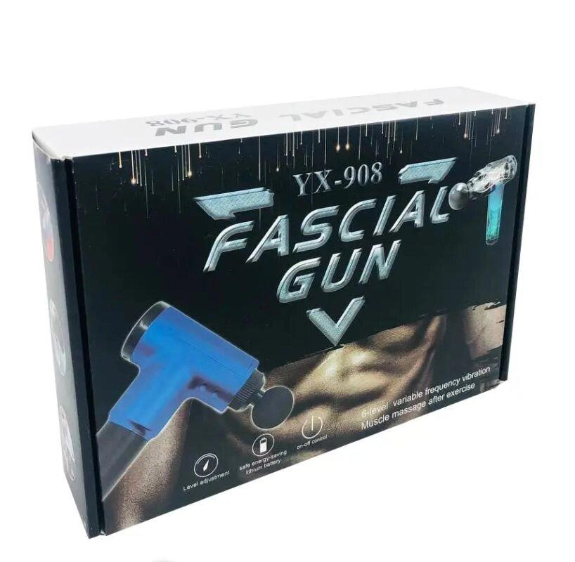 Портативный ручной аккумуляторный массажер для тела Fascial Gun Yx-908 - фото 5 - id-p1852719141