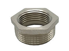 Футорка 3/8" x 1/4" ЗВ латунний різьбовий фітинг для водопровідних труб V&G