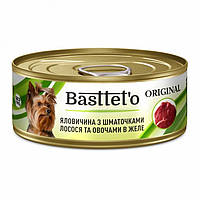 Консерва для взрослых собак Basttet`o Original Курица с кусочками говядины в желе 85 г 4820185492669