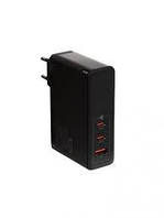 СЗУ Baseus GaN5 Pro 140W (2 x Type-C + USB) + Кабель Type-C + Type-C) (black) 38806