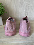 Стильні дитячі рожеві кросівки для дівчинки, текстиль, розмір 35, фото 3
