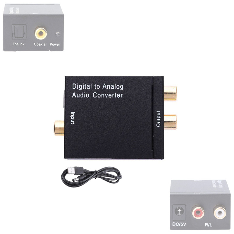 Конвертер ЦАП Toslink, Coaxial - RCA цифра-аналог