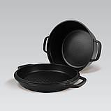 Каструля + сковорода гриль з антипригарним покриттям 3.3 л 26 см Maestro MR-4126 Казан індукційний, фото 9