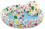 Дитячий надувний басейн з кругом і м'ячем Intex 59460 Фрукти 122х25см, 150 л, фото 4