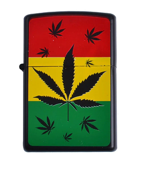 Запальничка бензинова STAR Cannabis Чорний (KG-8456)