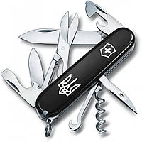 Складаний ніж швейцарський Victorinox Climber Ukraine 91 мм Тризуб білий (1.3703.3_T0010u) оригінальний