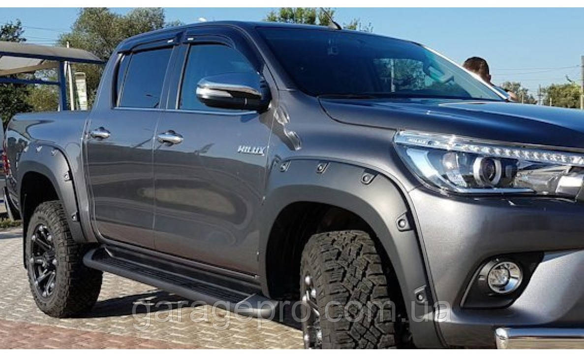 Пластикові фендера для Toyota Hilux 2021+ (розширювачі арок / ABS пластик)