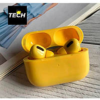 Беспроводные наушники Macaroon PRO 3 Bluetooth 5.0 Cенсорные с магнитным кейсом желтый