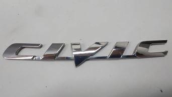 Шильдик емблема напис на багажник HONDA CIVIC Хонда Сівік колір хром, фото 1