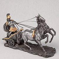 Статуэтка Veronese "Римський воин на колеснице" 17 см подарок мужчине полистоун с бронзовым покрытием 68082A1