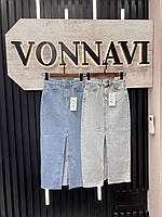 Женская длинная джинсовая юбка 1012