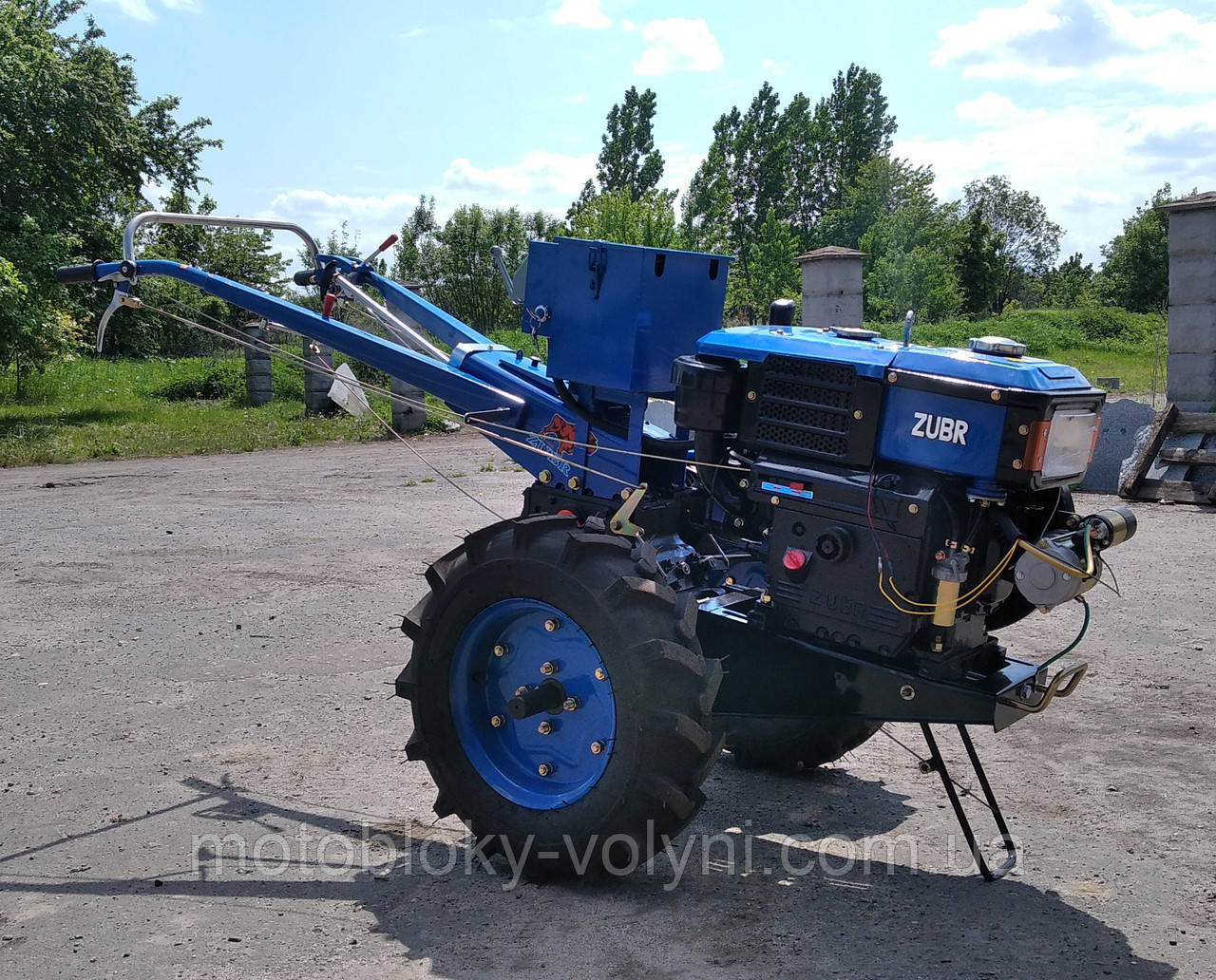 Мотоблок ЗУБР JR-Q79E 10 к.с. зібраний