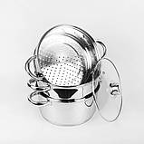 Каструля пароварка 3 л Maestro MR-2900-20 Пароварка з неіржавкої сталі Індукційна каструля, фото 8