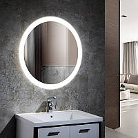 Зеркало в ванную с контурной 3D подсветкой 5 Вт круглое 600х600 мм