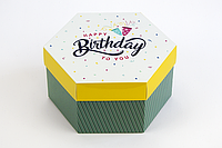 Подарочная коробка Wonderpack Happy birthday для текстиля картон с печатью М0066о1