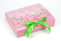 Подарочная коробка Wonderpack Цветы для косметики картон с печатью М0039о15