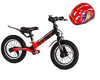 + Шлем + Детский Велобег Corso Skip Jack 12" красный цвет