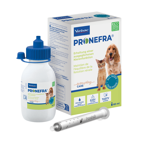 Пронефра 60 мл Рronefra Virbac пероральна суспензія при хронічних хворобах нирок у котів і собак, фото 1