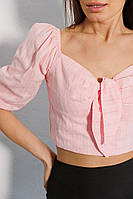 Женская укороченная блузка с коротким рукавом