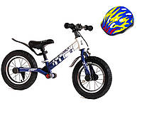 + Шлем + Детский Велобег Corso Skip Jack 12" синий цвет