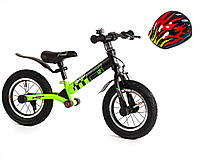 + Шлем + Детский Велобег Corso Skip Jack 12" зеленый цвет