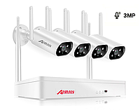 Комплект Wi-Fi видеонаблюдения на 4 камеры Anran 3MP ARCCTV