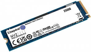Накопичувач SSD M.2 2280 NVMe (PCIe 4.0 x4) 250GB Kingston NV2 (SNV2S/250G) R3000MBs W1300MBs #