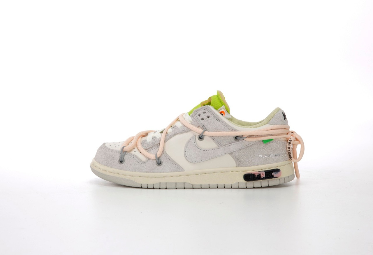 Жіночі Кросівки Nike SB Dunk x Off White Lot 12/50 Low Gray / Найк СБ Данк Офф Вайт Лот 12/50 Низькі Сірі