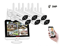 Комплект видеонаблюдения c 13" LCD монитором на 6 камер Anran Wi-Fi 3MP ARCCTV