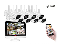 Комплект видеонаблюдения на 8 камер Anran Wi-Fi 3MP c 13" LCD монитором ARCCTV